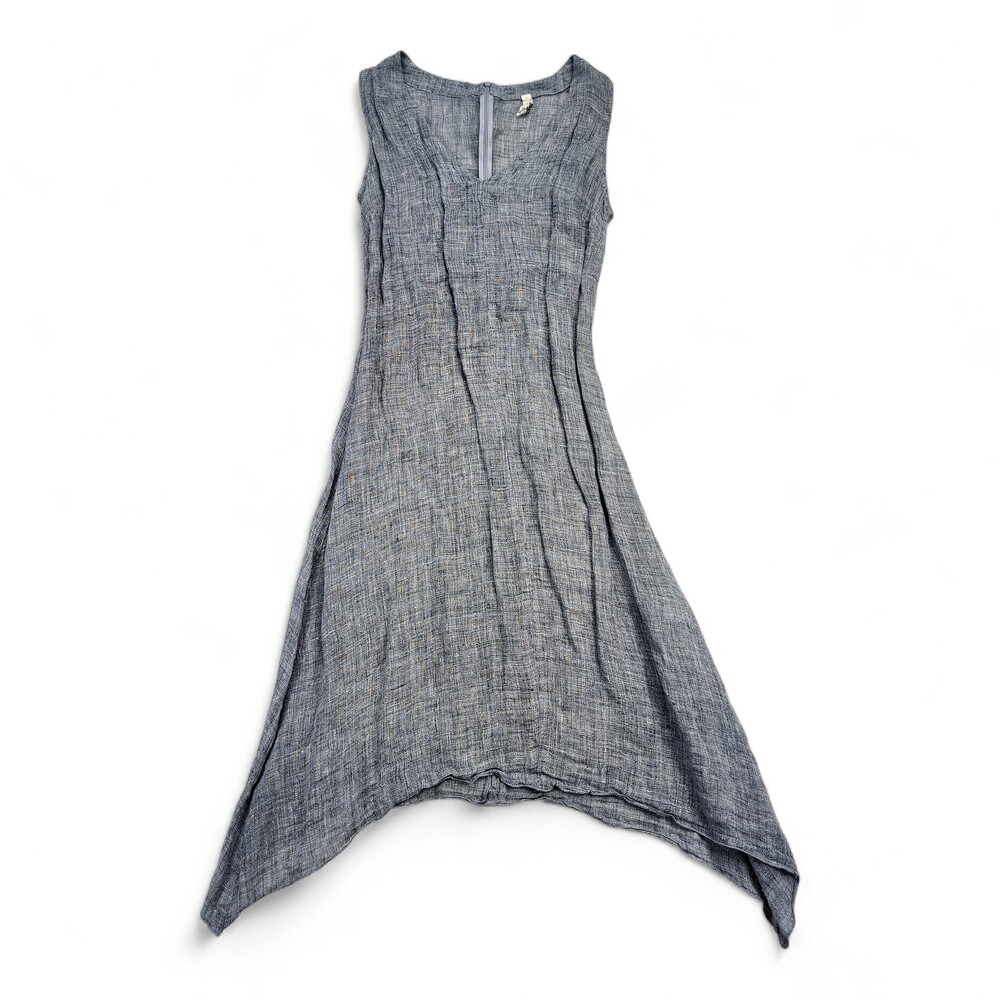 Nuthatch Petite Sleeveless Handkerchief-Hem‎ Dress Gray SP